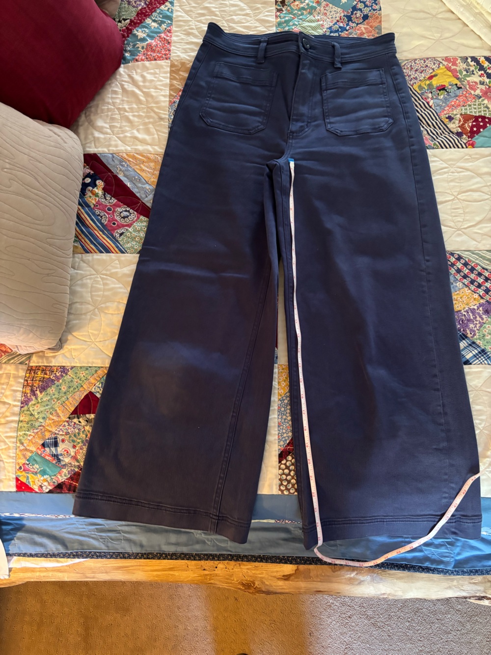 Everlane wide leg cropped trousers